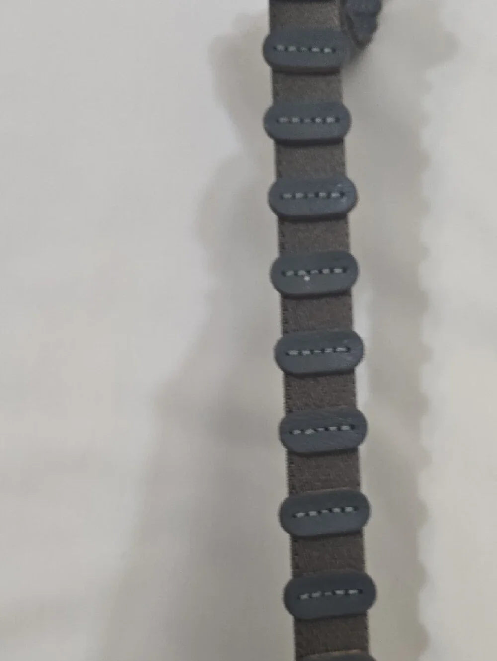 Woven Loop Tie Leather‎ Waist Belt - Gray